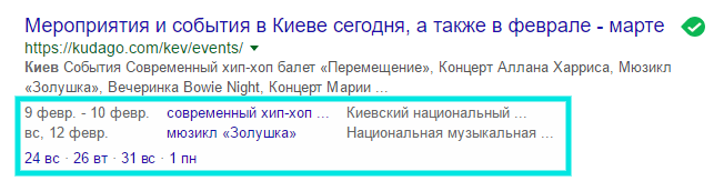 rich snippet in Google