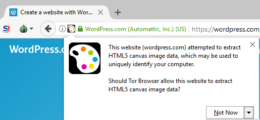 Отпечаток Canvas в TorBrowser