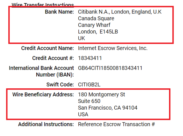 escrow оформление перевода